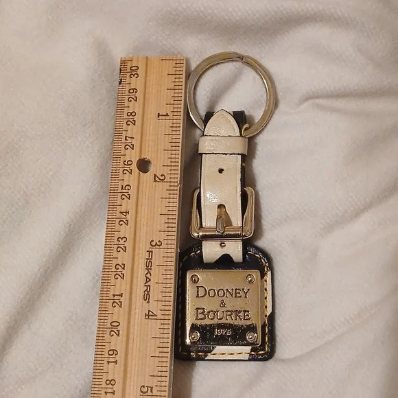 Dooney & Bourke Cream, Black & Brown Keychain - Picture 6 of 6